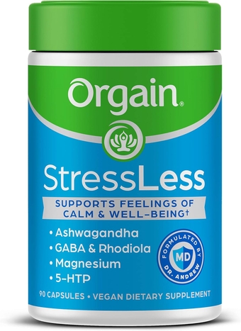 StressLess, Stress Relief Supplement - Blend of Magnesium, Lemon Balm, GABA, 5 HTP, Rhodiola Rosea, Ashwagandha and Chamomile, Vegan, Gluten Free, Doctor Formulated - 90 Count, 30 Day Supply