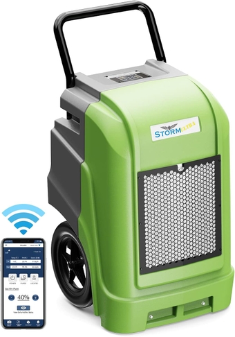 AlorAir Commercial Dehumidifier with Pump Drain Hose, 190 Pints Smart WiFi Industrial Dehumidifier Large Capacity for Basements, Garages, Mall & Job Sites, 5 Years Warranty, Green