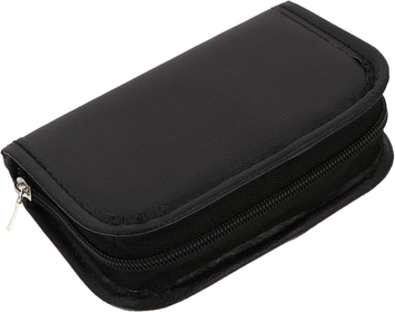 Glucose Diabetic Travel Case Portable PU Glucose Meter Carrying Bag with Mesh Pocket Pills Blood Sugar Organizer Diabetic Travel Case Supplies Black
