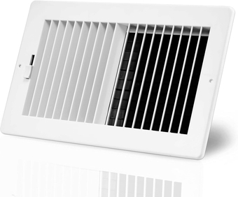 12" x 6" Ceiling Register, 2-Way Lightweight Plastic Rust-Proof Inlet Air Vents, Opening Adjustable Cover for Dining Room, Kitchen, Office, Bathroom