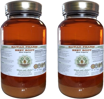 Beet Root Alcohol-Free Liquid Extract, Organic Beet Root (Beta Vulgaris) Glycerite 2x32 oz Unfiltered
