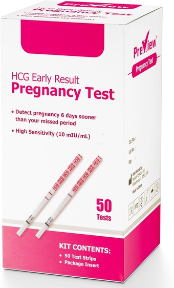 50 Pack Pregnancy Test Strips Early Detection, 10 MIU/ML, Rapid and Accurate Results