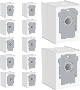 12 Pack Vacuum Bags, Effective Dust Filtration, Compatible with iRobot Roomba i & s & j Series, Replacement for i3+, i4+, i6+, i7, i7+(7550) j7, j7+i8+, s9+ Automatic Dirt Disposal Bags