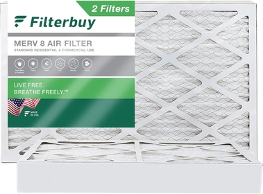 12x27x4 Air Filter MERV 8 Dust Defense (2-Pack), Pleated HVAC AC Furnace Air Filters Replacement (Actual Size: 11.50 x 26.50 x 3.75 Inches)