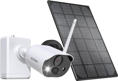 C306 Pro 3MP 2K Wireless Battery Powered Security Camera Outdoor with Solar Panel, Color Night Vision, PIR Smart Detection, 2-Way Talk, Spotlight & Siren Alarm, Cloud/SD Card Storage(No SD Card)