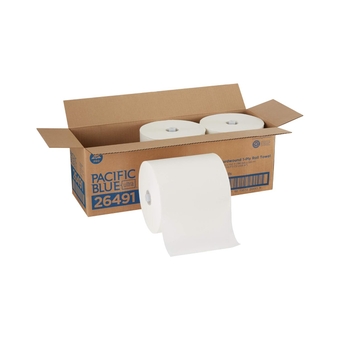 Pacific Blue Ultra 8" High-Capacity Recycled Paper Towel Rolls by GP PRO (), White, 26491, 1,150 Linear Feet Per Roll, 3 Rolls Per Case
