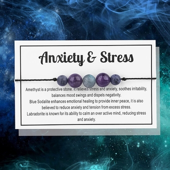 Ethnic Volcanic Stone Bracelet,Colorful Frosted Stone Bracelet - Anxiety Stress Release - Hand Beaded Bracelet Hand Jewelry for Men's and Women's