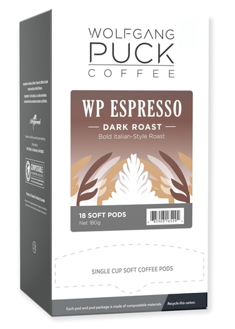 Coffee, Espresso, 9.5 Gram Soft Pods, 18 Count (Pack of 6)
