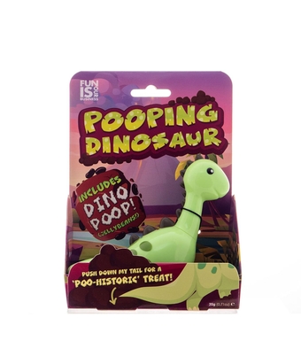 Novelty Pooping Dinosaur Sweet Dispenser | Holds Tasty Dino 'Poop' Jelly Beans Candy | Great Novelty Gift For Kids