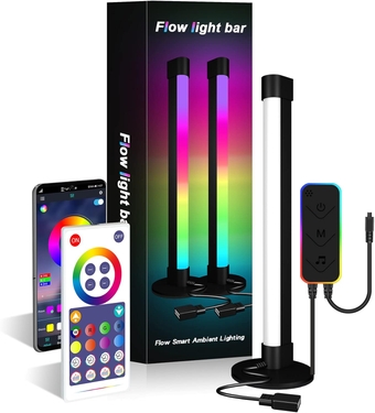 Smart Light Bars RGB WiFi LED Strip Light Work with Alexa Music Sync Modes, LED Light Bars Indoor with Color Changing for Room, TV, Gaming Decor, Remote and Smart App Control,2-Pack