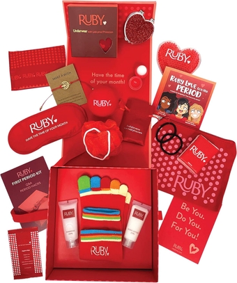 Love First Period Kit for Girls, Worry-Free Menstruation Kit for Girls, Great for Travel & Celebrations (Large)