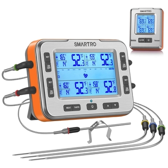 X50 Digital Wireless Meat Thermometer 4 Probes, 500ft Food Temp Monitoring Range for BBQ Grilling Smoker & Kitchen Cooking with Smart Alarm
