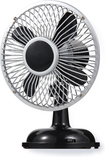 Mini Retro Desk Fan with Oscillating Function, USB-Powered Table Fan, Portable and Quiet - 6 Inch, 2 Speeds, Small Fan Vintage Style, Perfect for Office, Home, Desktop