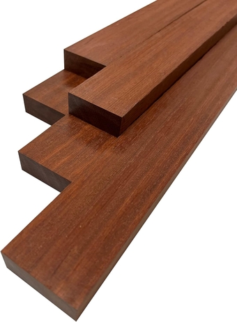 Pack of 5, Cutting Board Blocks Bloodwood | Best 3/4" Lumber Boards (3/4" x 2") (3/4" x 2" X 18", Bloodwood)