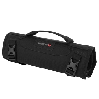 28" 16 Pocket Utility Roll | Durable Nailhead Nylon, Adjustable Straps, and Versatile Pockets for On-The-Go Tool Organization Black