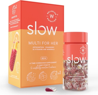 100% RDA of 22 Vital Vitamins & Minerals for Energy, Immunity, Skin, Hair, PMS Support | Plant Based multivitamin in Vegan Omega 3 Oil | 60 Capsules