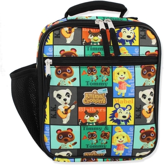 Animal Crossing Kids Soft Insulated School Lunch Box (One Size, Black)