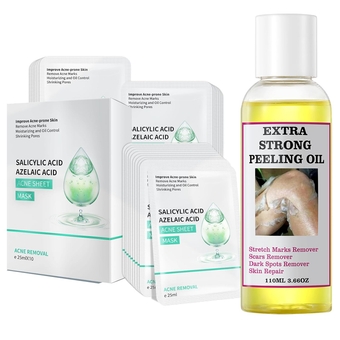 Peeling Oil for Dark Skin, Yellow Peeling Oil Strong Peeling Oil Extra Strength Exfoliating Peeling Solution for Body Facial Mask Anti Acne Face Mask Skin Care Acne Sheet Mask For Acne Prone Skin