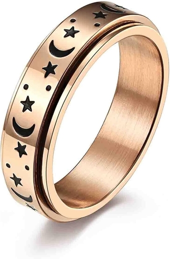 VARIA'Moon SpinTologie Ring,VARIA'Moon SpinTologie Fidget Spinner Ring,Spinner Fidget Rings for Anxiety,Lymphatic Drainage Magnetic Fidget Rings for Women Men (2,9)