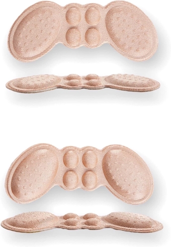 CB 6-Pairs Heel Cushion Pads, Heel Grips, Heel Liners for Heel Slipping, Shoes Too Big, Heel Blisters, Heel Pain Relief, Heel Protectors, for Men & Women Kids Shoes, Nude-Mix 3mm & 6mm