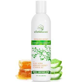 Natural Hydrating Conditioner for Dry & Itchy Scalp - Sulfate Free Dandruff Moisturizing Conditioner with Aloe Vera & Manuka Honey - Applicable for Oily Hair - Help Hair Growth with Coconut Oil