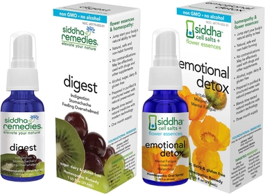 Remedies Digest and Emotional Detox Homeopathic Oral Spray to Relief Indigestion, Heartburn, Melancholy, Physical & Mental Fatigue with Flower Essences for Calming The Mind and Stomach