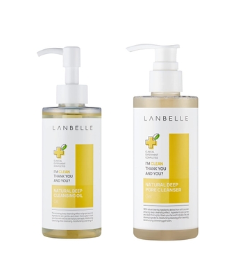 Deep Cleansing Oil - 6.76 Fl Oz, Deep Pore Cleanser Cleansing Gel 7.10 Fl Oz. with Naturally derived ingredients COCONUT Extracts, VEGAN Certified, Dermatological Tested