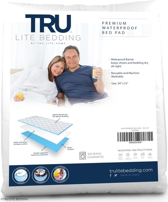 Bed Wetting Sheet Protector and Incontinence Pad | Washable, Waterproof Mattress Pee Mats for Elderly |  and Sheet Protector Pads | Underpad for Bedwetting | One Per Package | 34" x 52"