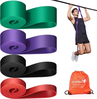 Pull Up Assistance Bands Set 120 LBS - 600 LBS, Long Resistance Bands for Pull Ups Working Out, Gym Workout Bands for Men Exercise Muscle Training and Shape Body - Carry Bag Included
