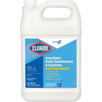 Disinfectant and Sanitizing Bottle, Anywhere Daily Clorox Cleaning, Healthcare Cleaning and Industrial Cleaning, 128 Ounces - 31651
