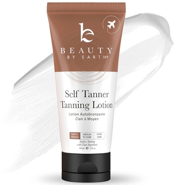 Tanning Lotion Self Tanner - With Natural & Organic Ingredients, Travel Size Self Tanning Lotion, Non Toxic Gradual Tanning Lotion, Sunless Tanning Lotion for Fake Tan for Women & Men, Fair to Medium