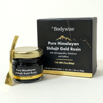 Pure Himalayan Shilajit Gold Resin I Packed with Ashwagandha, Gokshura & Saffron | Fulvic Acid & Trace Minerals I Natural Shilajit for Men and Women | Zero Sugar I Lab Tested I 30 gm