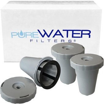 Reusable Coffee Holder and Filter Set, Grey 3 part with filter basket works with Keurig My K-Cup Home brewers by   (Pack of 3)