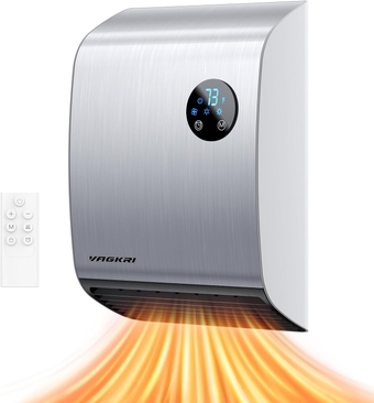 Electric Wall Heaters, 2S 1500W Fast Heating Space Heaters for Indoor Use, Energy Efficient Indoor Space Heater Panel Wall Heaters with 3 Fan Speeds, Thermostat, Remote, 12H Timer, UL 1278 Test