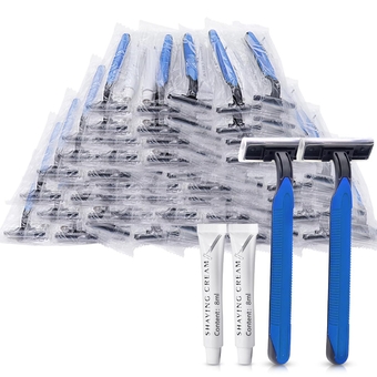 (200 Pack) Disposable Razors,Disposable Razors Men,Twin Blade Disposable Razors,Razors For Men Disposable,Men's Disposable Shaving Razors,Disposable Razors Bulk,Individually Wrapped Razor-Blue