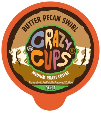 Flavored Decaf Coffee Pods, Decaf Butter Pecan Coffee, Decaf K  for Keurig K  Machines, Hot or Iced Coffee, Single Serve Decaffeinated Coffee in Recyclable Pods, 22 Count