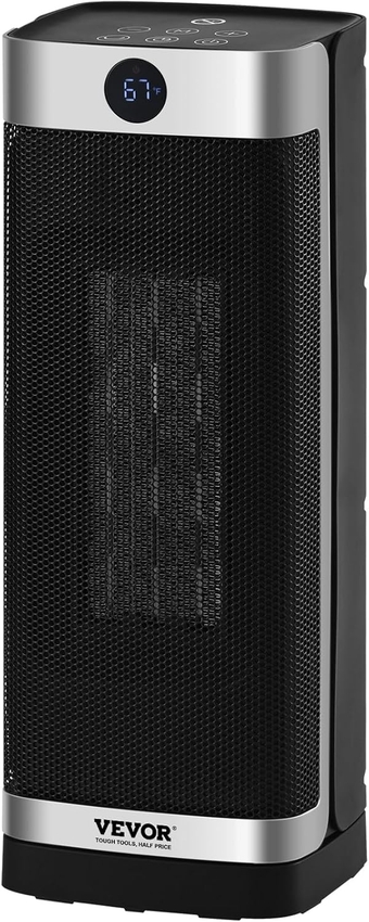 Electric Space Heater with Thermostat Fast Quiet Ceramic Heater, Remote, 12h Timer, 16in Tip-Over Overheat Protection Small Heaters for Office Room Desk Bedroom Indoor Use