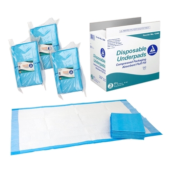 1346 Disposable UnderPad, Medical-Grade Incontinence Bed Pad to Protect Sheet, Mattresses, and Furniture, 23" x 36", 60g, Pack of 150