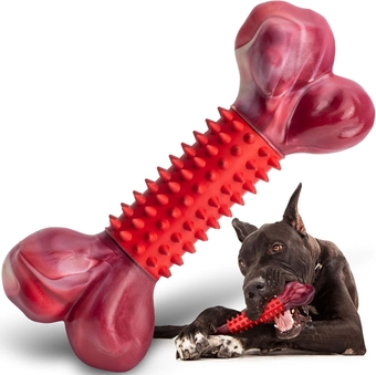 Tough Dog Toys for Aggressive Chewers Large Breed, Chew Toys, Durable Bones Made with Nylon and Rubber, Big Indestructible Toy, Medium Puppy Teething chew