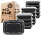 1-Compartment, 16 ounce, 150-Pack, Black