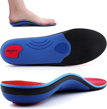 Heavy Duty Support Pain Relief Orthotics - 210+ lbs Plantar Fasciitis High Arch Support Insoles for Men Women, Flat Feet Orthotic Insert, Work Boot Shoe Insole, Absorb Shock with Every Step