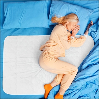 4 Pack Waterproof Washable Incontinence Bed Pads, 34x52 Inch Reusable Bed Wetting Underpad, Heavy Duty Mattress Protection for Elderly Seniors, Kids, Pets, Ultra Absorbent Pee Pads, White