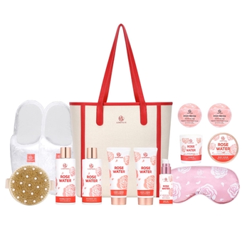 Spa Gifts for Women, Spa Luxetique 12 Pcs Rose Bath Gifts Set, Relaxing Spa Gift Baskets for Women, Luxury Self Care Kit with Bubble Bath, Bath Bomb, Body Oil, Easter Gifts, Birthday Gifts for Women