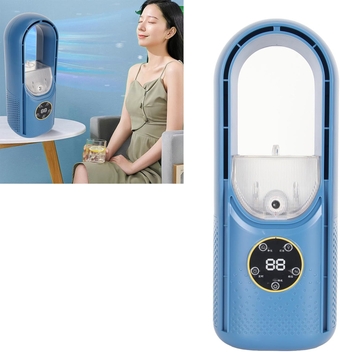 Portable Bladeless Fan, LED Light Small Quiet Cooling Fan, 6 Levels Speed USB Desk Fan, Personal Quiet Table Fan for Home, Office, Desktop, Bedroom
