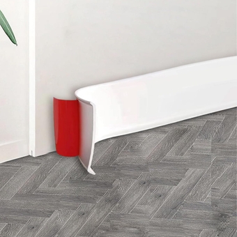 Flexible Self-Adhesive Baseboard Molding Trim 4in x 20Ft Wall Floor Moulding Trim Vinyl Wall Cove Base Easy Installation and Remove