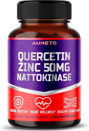 Zinc Quercetin 10:1 Immune Support with VIT C VIT D3 Bromelain Elderberry Turmeric Echinacea Ashwagandha Ginger 150 Days Supply (150 Count (Pack of 1))