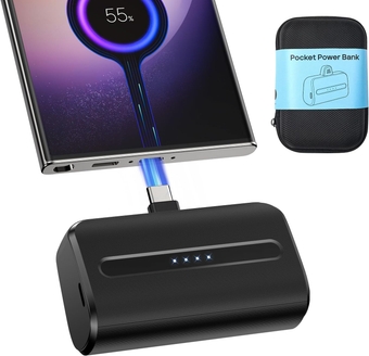 USB C Portable Charger 6600mAh,Small Power Bank, Mini Slim Batttery Pack External Phone Charger for iPhone 15 Pro Max/15 Plus/15 Pro/15/Samsung Galaxy S23 Ultra/Z Flip/Z Fold/Google/Andorid