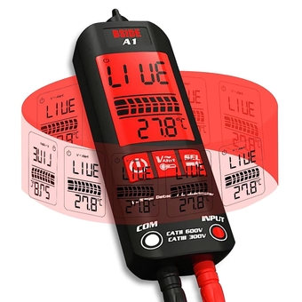 Digital Multimeter Automatic Anti-Burn Intelligent,Auto Senses The Zero and Fire Wires Fast Accurately Measures Voltage, Current, Conductor On/Off, Color Ring Resistance
