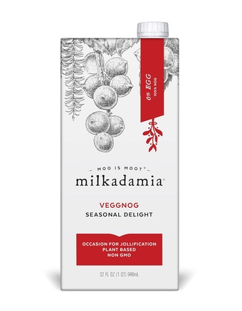 Holiday Special Edition - Veggnog Macadamia Milk, 32 Fl Oz, 6 Count - Non-GMO Project Verified, Vegan, Kosher