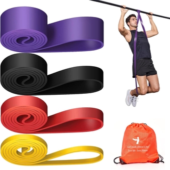 Pull Up Assistance Bands Set 120 LBS - 600 LBS, Long Resistance Bands for Pull Ups Working Out, Gym Workout Bands for Men Exercise Muscle Training and Shape Body - Carry Bag Included
